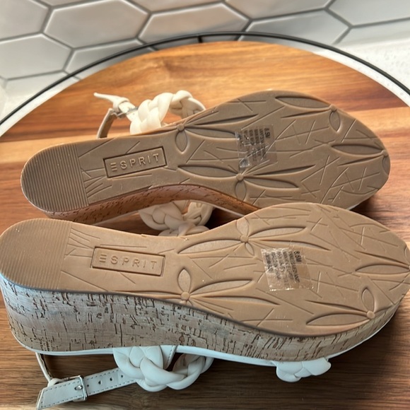 NEW Esprit Off-White Cork Wedges ( size 8.5 ) - Picture 5 of 14